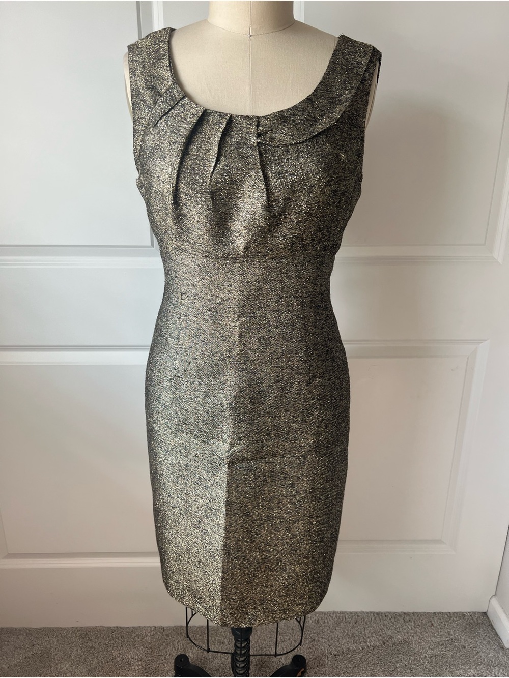 MICHAEL Michael Kors Metallic Gold Sheath Dress